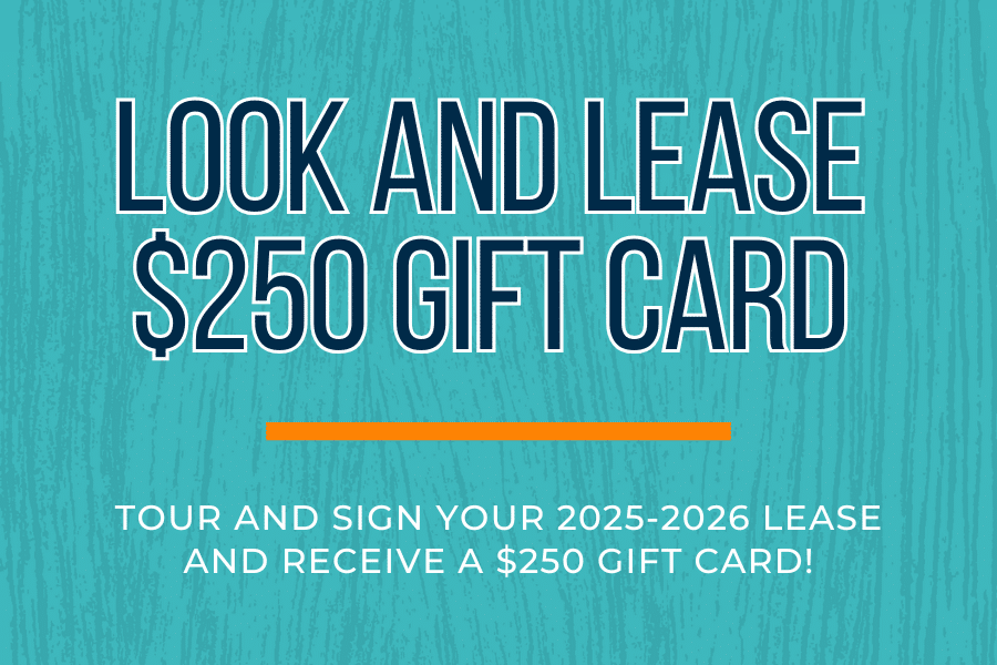 Signin bones $250 gift card, sign your 2025-2026 lease and receive a $250 gift card